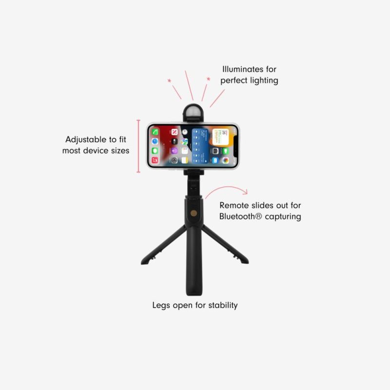 Capture Selfie Stick Tripod Content Creation