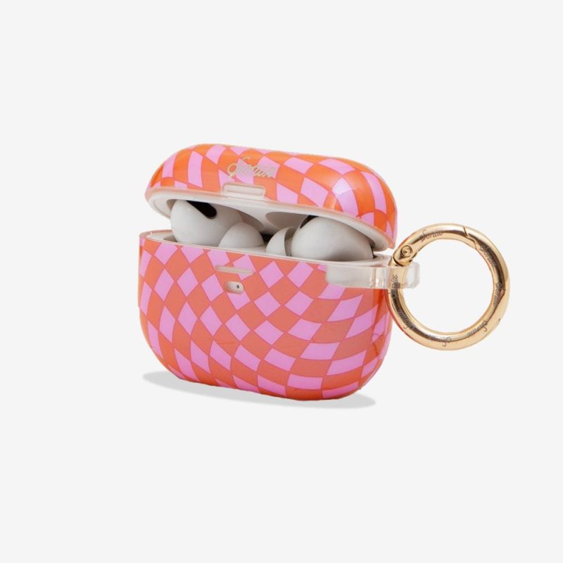 Checkmate Pink/Orange AirPods Case Airpods Cases