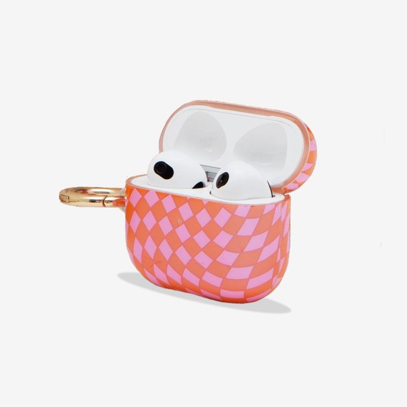 Checkmate Pink/Orange AirPods Case Airpods Cases