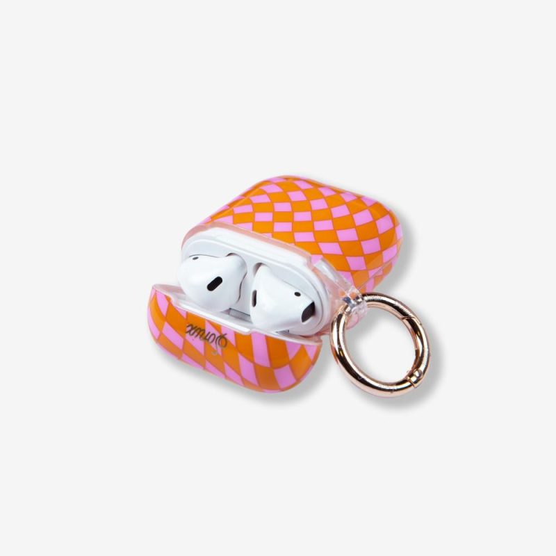 Checkmate Pink/Orange AirPods Case Airpods Cases