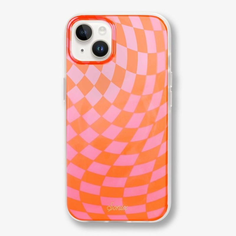 Checkmate Pink/Orange MagSafe® Compatible iPhone Case Eco-Friendly Phone Cases