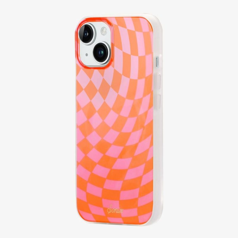 Checkmate Pink/Orange MagSafe® Compatible iPhone Case Eco-Friendly Phone Cases