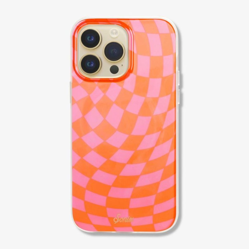 Checkmate Pink/Orange MagSafe® Compatible iPhone Case Eco-Friendly Phone Cases