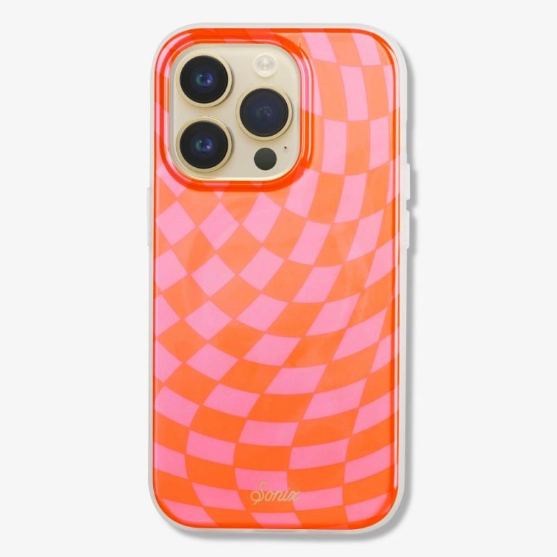 Checkmate Pink/Orange MagSafe® Compatible iPhone Case Eco-Friendly Phone Cases