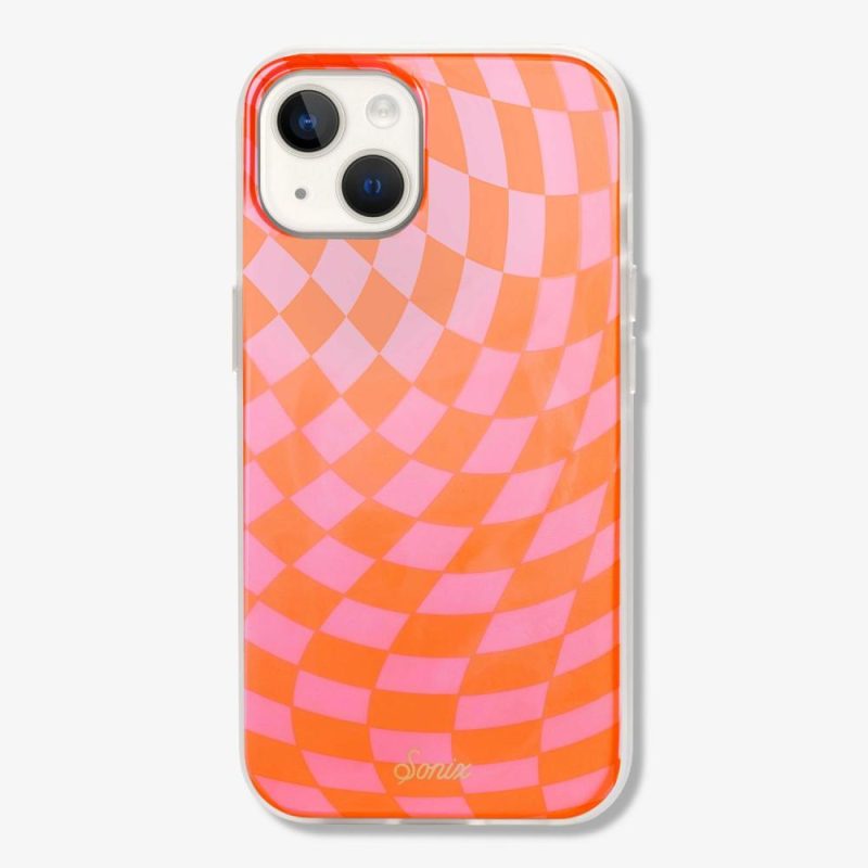 Checkmate Pink/Orange MagSafe® Compatible iPhone Case Eco-Friendly Phone Cases