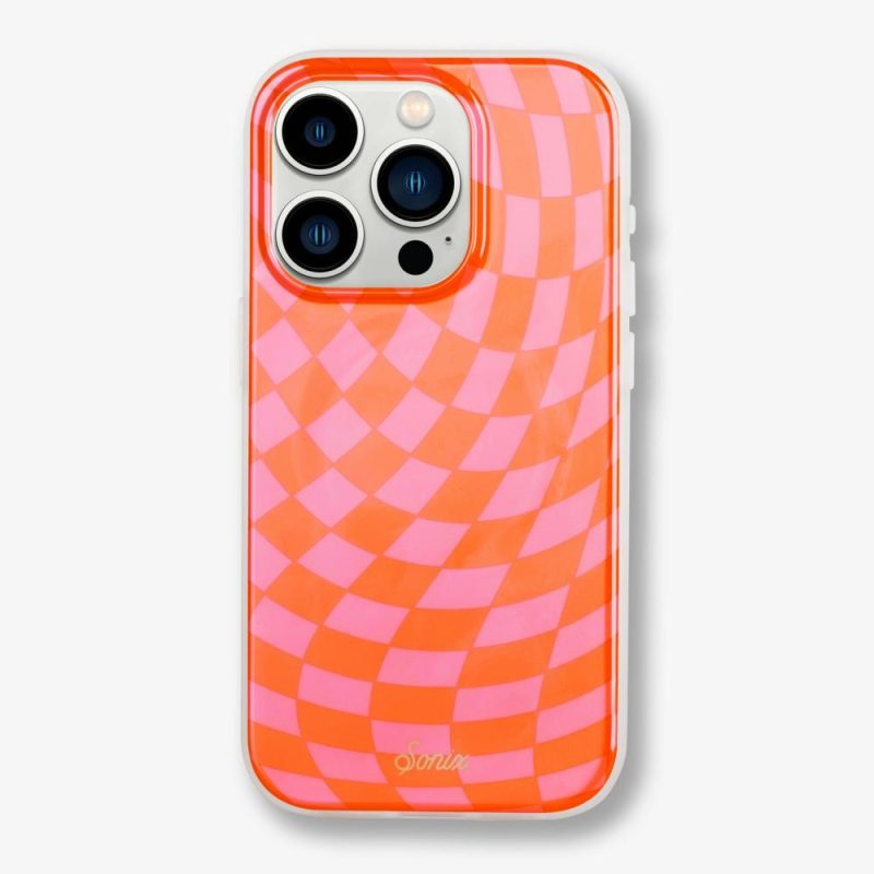 Checkmate Pink/Orange MagSafe® Compatible iPhone Case Eco-Friendly Phone Cases