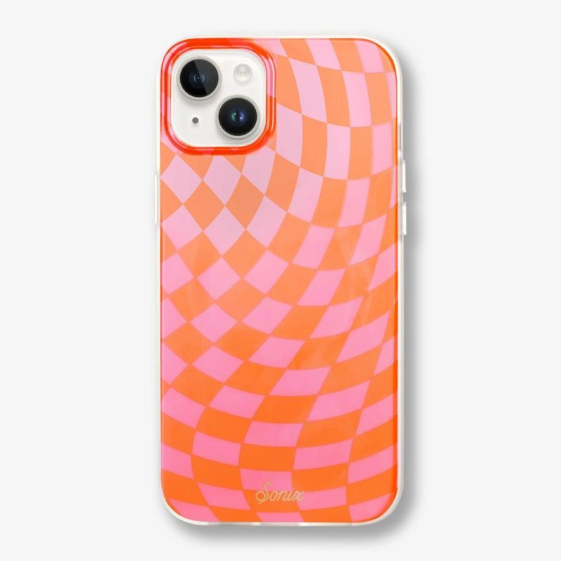 Checkmate Pink/Orange MagSafe® Compatible iPhone Case Eco-Friendly Phone Cases