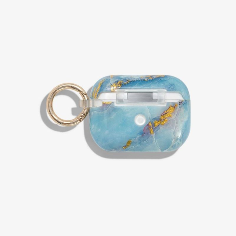 Ice Blue Marble AirPods Case Airpods Cases