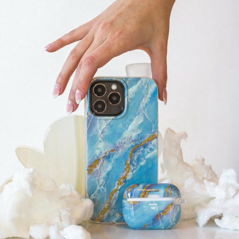 Ice Blue Marble iPhone Case Cute Phone Cases