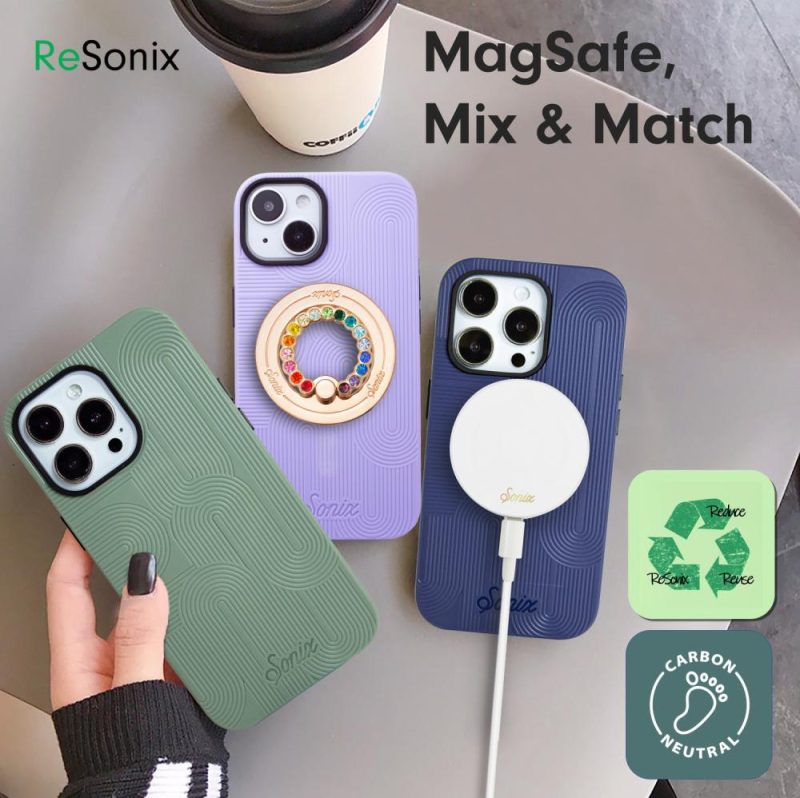 MagSafe iPhone Case Made From Recycled Plastic in Green Eco-Friendly Phone Cases