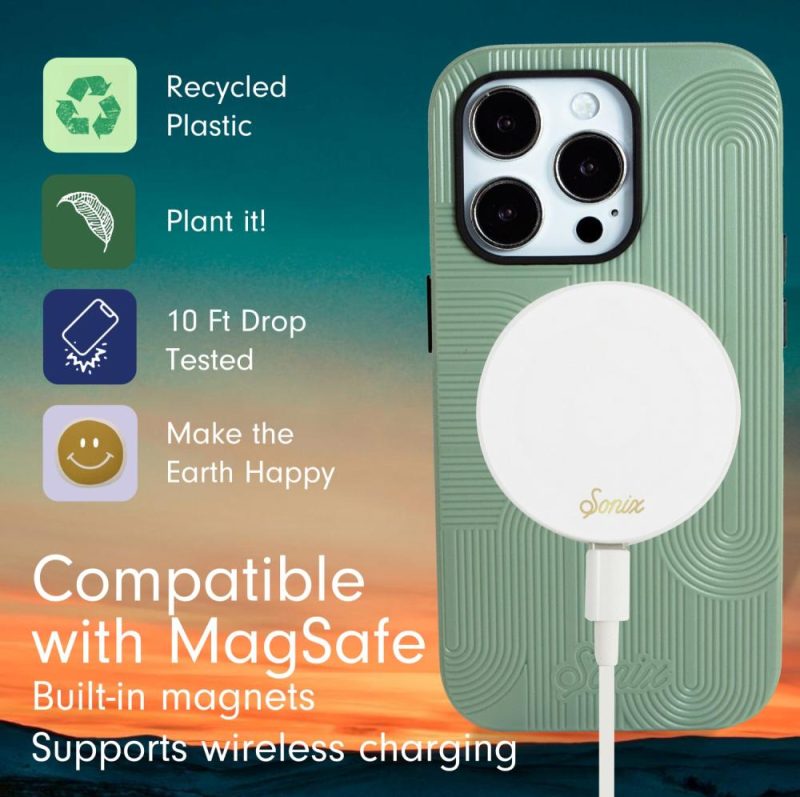 MagSafe iPhone Case Made From Recycled Plastic in Green Eco-Friendly Phone Cases