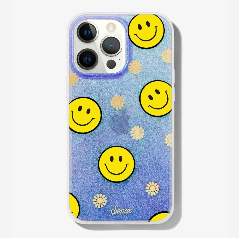 Neon Smiley Purple iPhone Case Cute Phone Cases