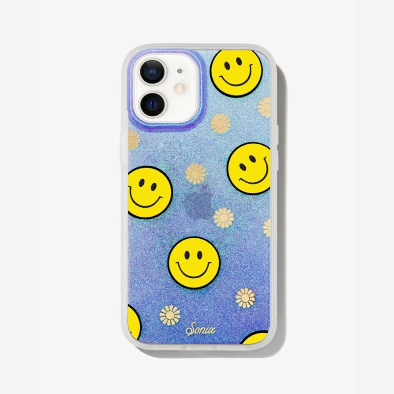 Neon Smiley Purple iPhone Case Cute Phone Cases