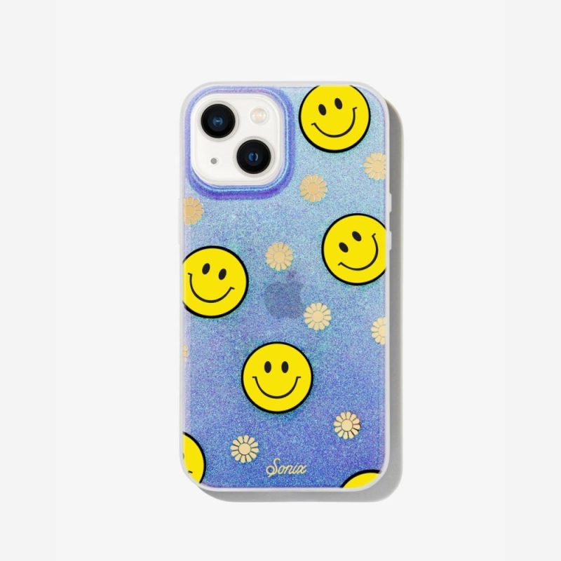 Neon Smiley Purple iPhone Case Cute Phone Cases