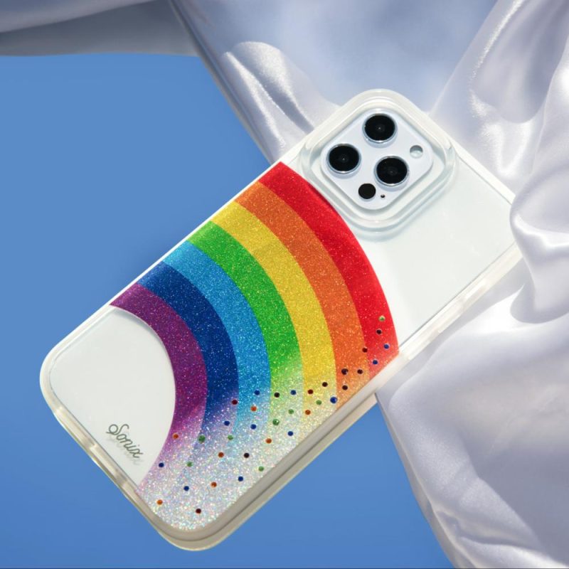 Rainbow Rhinestone Magsafe® Compatible iPhone Case Glitter Phone Cases