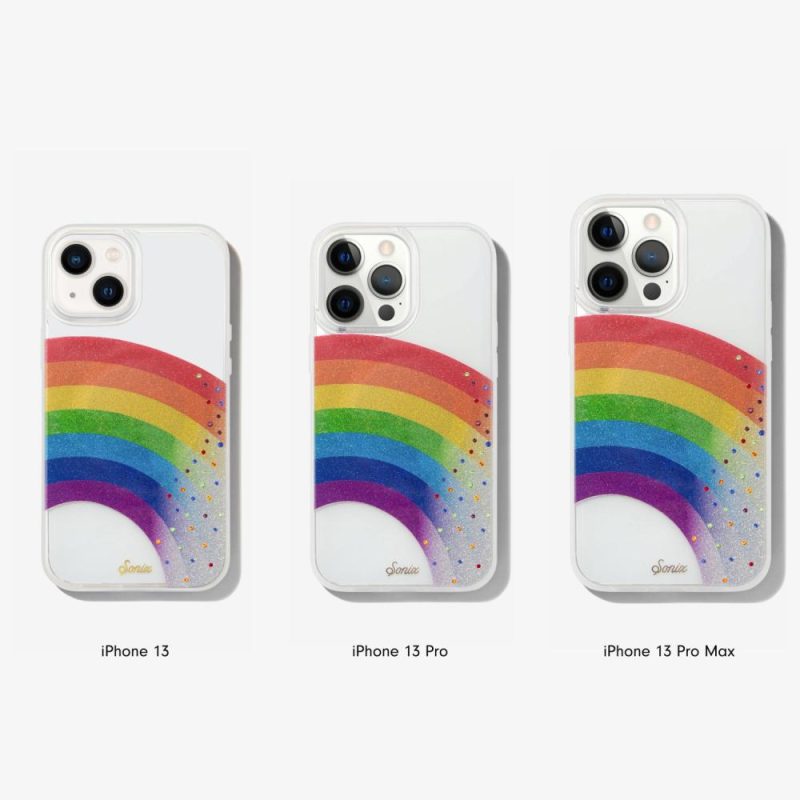 Rainbow Rhinestone Magsafe® Compatible iPhone Case Glitter Phone Cases