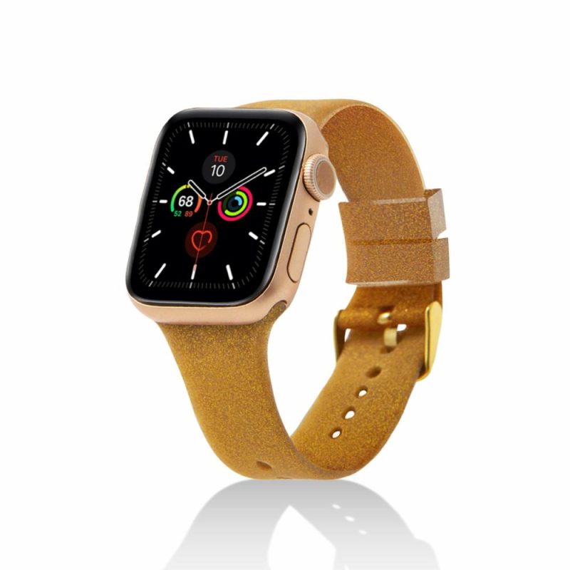 Silicone Apple Watch Band – Gold Glitter Apple Watch®