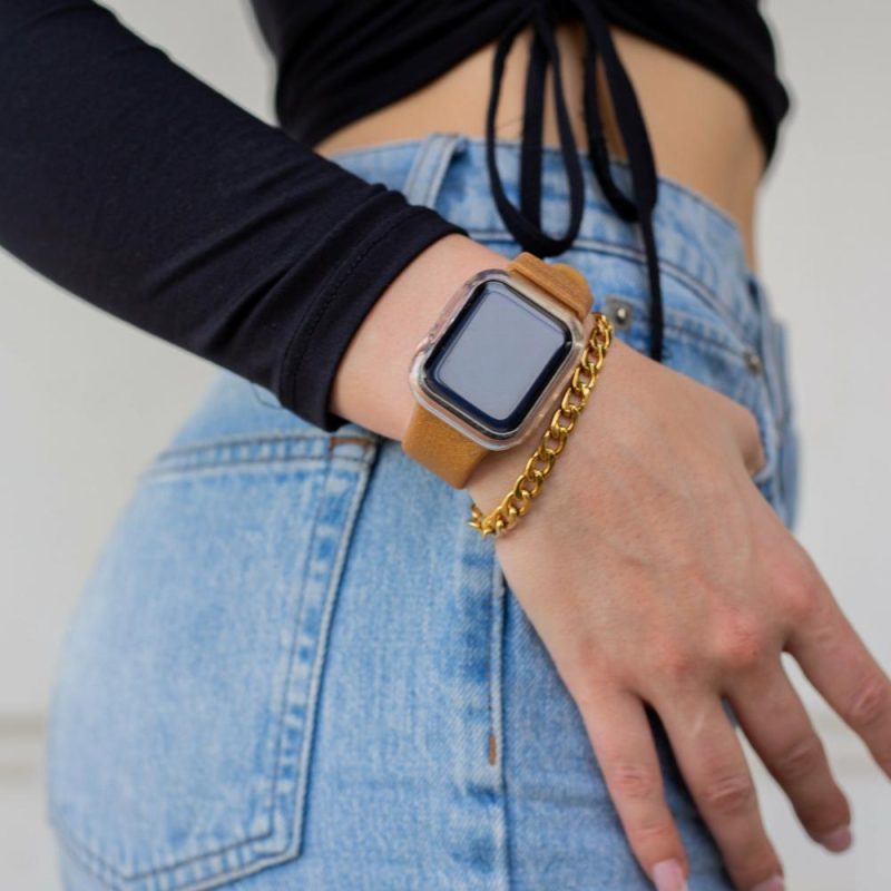 Silicone Apple Watch Band – Gold Glitter Apple Watch®