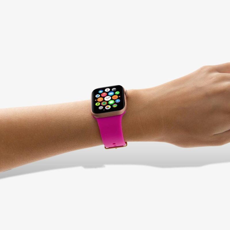 Silicone Apple Watch Band – Neon Pink Apple Watch®