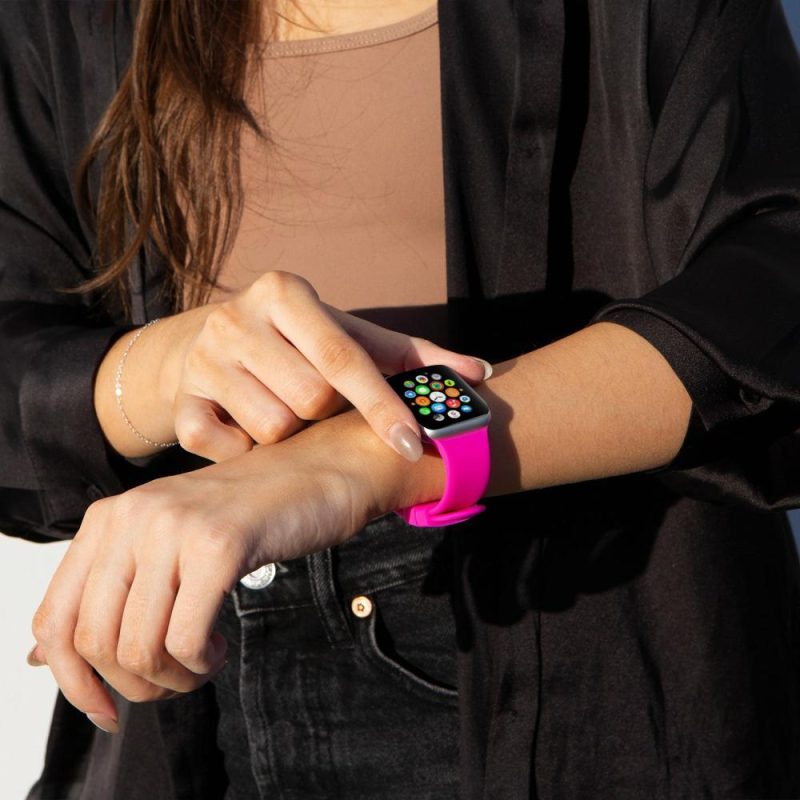 Silicone Apple Watch Band – Neon Pink Apple Watch®