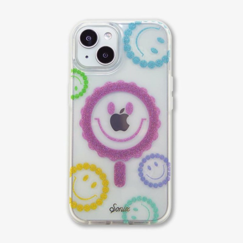 Glitter Smiley Face MagSafe iPhone Case – Sonix Eco-Friendly Phone Cases