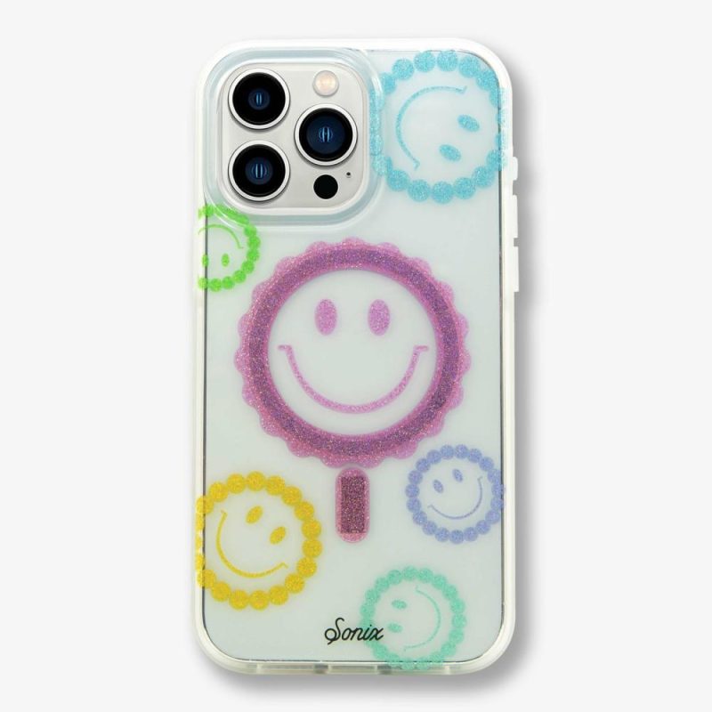 Glitter Smiley Face MagSafe iPhone Case – Sonix Eco-Friendly Phone Cases