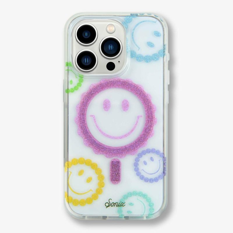 Glitter Smiley Face MagSafe iPhone Case – Sonix Eco-Friendly Phone Cases